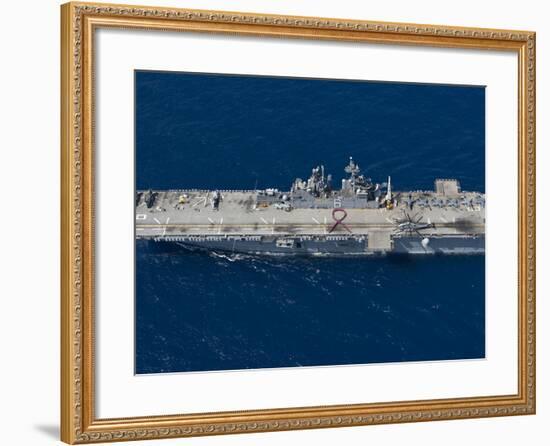 Amphibious Assault Ship USS Bonhomme Richard-Stocktrek Images-Framed Photographic Print