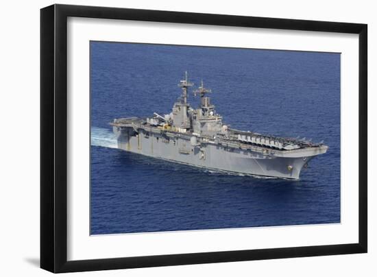 Amphibious Assault Ship USS Kearsarge Conducts Operations at Sea-null-Framed Photographic Print