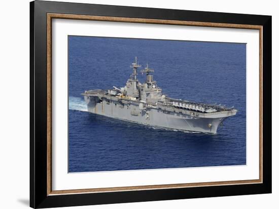 Amphibious Assault Ship USS Kearsarge Conducts Operations at Sea-null-Framed Photographic Print