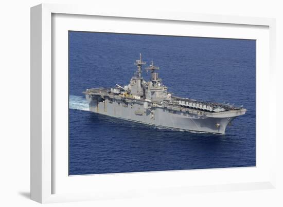 Amphibious Assault Ship USS Kearsarge Conducts Operations at Sea-null-Framed Photographic Print