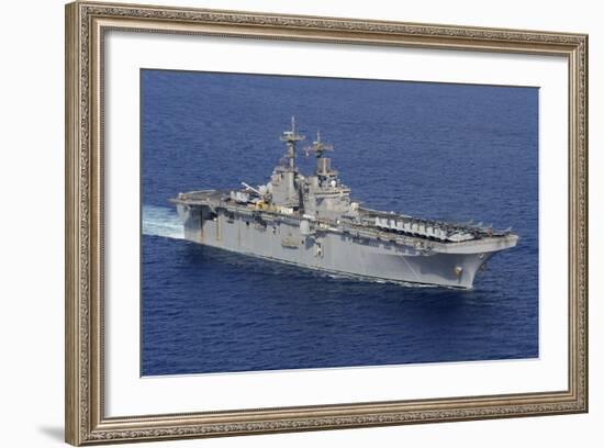 Amphibious Assault Ship USS Kearsarge Conducts Operations at Sea-null-Framed Photographic Print