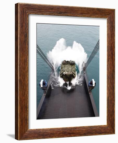 Amphibious Assault Vehicles Disembark from USNS 1st LT Jack Lummus-Stocktrek Images-Framed Photographic Print