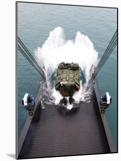 Amphibious Assault Vehicles Disembark from USNS 1st LT Jack Lummus-Stocktrek Images-Mounted Photographic Print