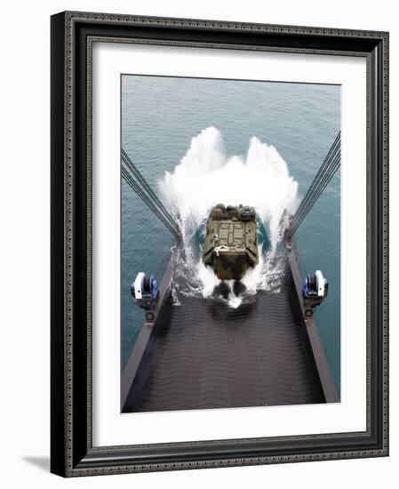 Amphibious Assault Vehicles Disembark from USNS 1st LT Jack Lummus-Stocktrek Images-Framed Photographic Print