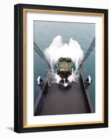 Amphibious Assault Vehicles Disembark from USNS 1st LT Jack Lummus-Stocktrek Images-Framed Photographic Print