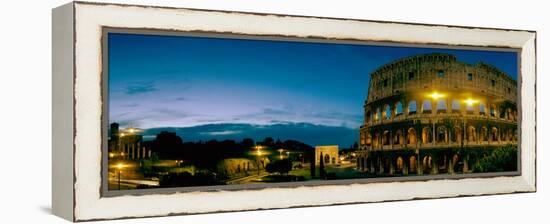 Amphitheater at Dusk, Coliseum, Rome, Lazio, Italy-null-Framed Stretched Canvas