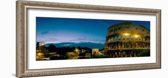 Amphitheater at Dusk, Coliseum, Rome, Lazio, Italy-null-Framed Photographic Print