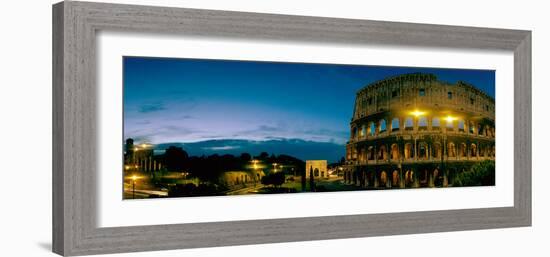 Amphitheater at Dusk, Coliseum, Rome, Lazio, Italy-null-Framed Photographic Print