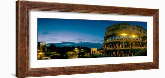 Amphitheater at Dusk, Coliseum, Rome, Lazio, Italy-null-Framed Photographic Print