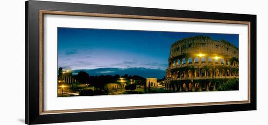 Amphitheater at Dusk, Coliseum, Rome, Lazio, Italy-null-Framed Photographic Print