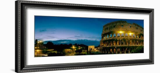Amphitheater at Dusk, Coliseum, Rome, Lazio, Italy--Framed Photographic Print