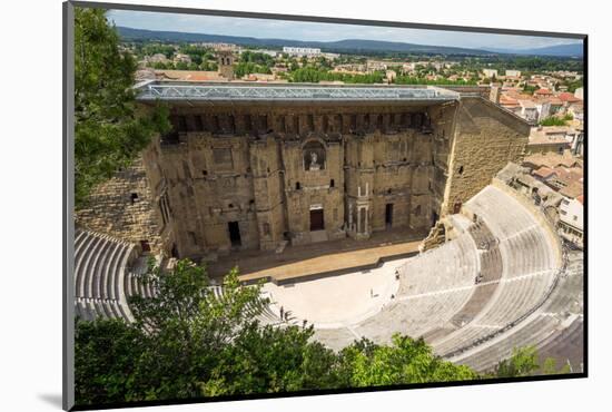 Amphitheatre and View over Town, Orange, Provence Alpes-Cote D'Azur, France, Europe-Peter Groenendijk-Mounted Photographic Print