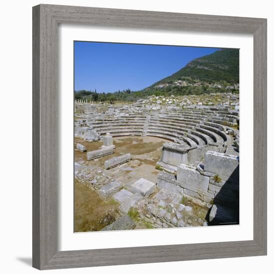 Amphitheatre at Sanctuary of Zeus, Mavromati Ithomi, Peloponese, Greece, Europe-Tony Gervis-Framed Photographic Print