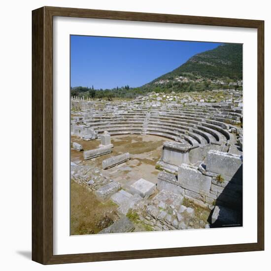 Amphitheatre at Sanctuary of Zeus, Mavromati Ithomi, Peloponese, Greece, Europe-Tony Gervis-Framed Photographic Print