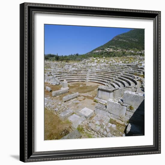 Amphitheatre at Sanctuary of Zeus, Mavromati Ithomi, Peloponese, Greece, Europe-Tony Gervis-Framed Photographic Print