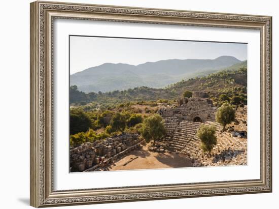 Amphitheatre at the ancient ruins of Kaunos, Dalyan, Anatolia, Turkey Minor, Eurasia-Matthew Williams-Ellis-Framed Photographic Print