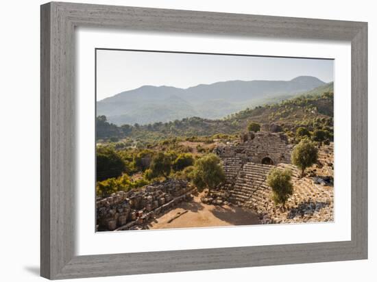 Amphitheatre at the ancient ruins of Kaunos, Dalyan, Anatolia, Turkey Minor, Eurasia-Matthew Williams-Ellis-Framed Photographic Print