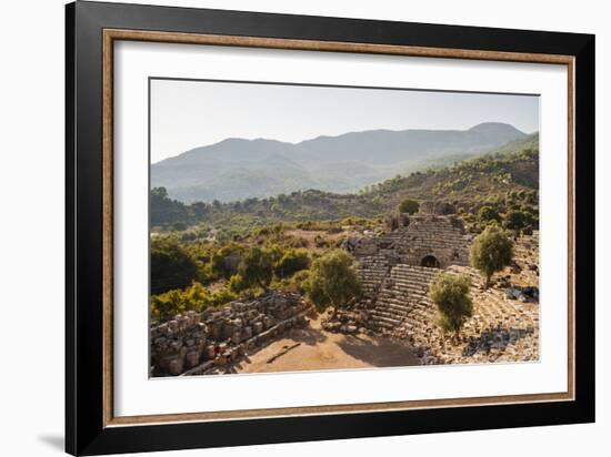 Amphitheatre at the ancient ruins of Kaunos, Dalyan, Anatolia, Turkey Minor, Eurasia-Matthew Williams-Ellis-Framed Photographic Print