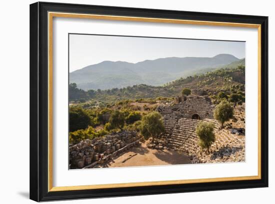 Amphitheatre at the ancient ruins of Kaunos, Dalyan, Anatolia, Turkey Minor, Eurasia-Matthew Williams-Ellis-Framed Photographic Print