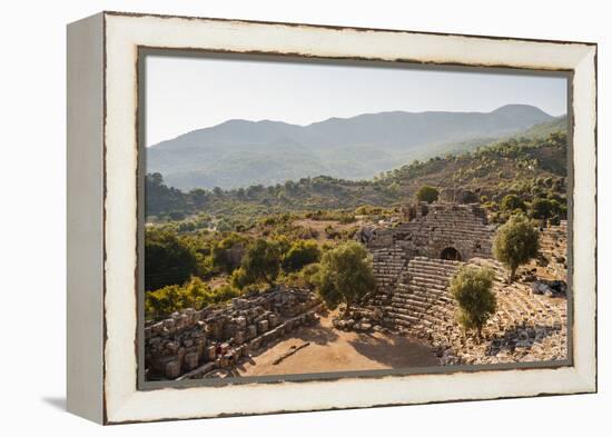 Amphitheatre at the ancient ruins of Kaunos, Dalyan, Anatolia, Turkey Minor, Eurasia-Matthew Williams-Ellis-Framed Premier Image Canvas