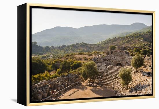 Amphitheatre at the ancient ruins of Kaunos, Dalyan, Anatolia, Turkey Minor, Eurasia-Matthew Williams-Ellis-Framed Premier Image Canvas