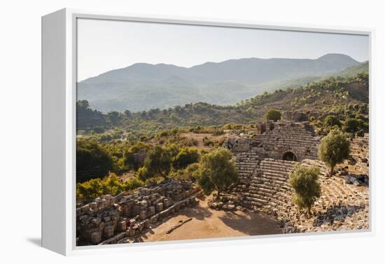 Amphitheatre at the ancient ruins of Kaunos, Dalyan, Anatolia, Turkey Minor, Eurasia-Matthew Williams-Ellis-Framed Premier Image Canvas