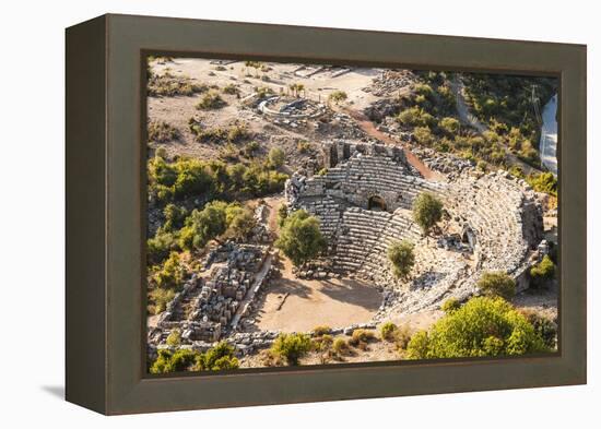 Amphitheatre at the ancient ruins of Kaunos, Dalyan, Anatolia, Turkey Minor, Eurasia-Matthew Williams-Ellis-Framed Premier Image Canvas