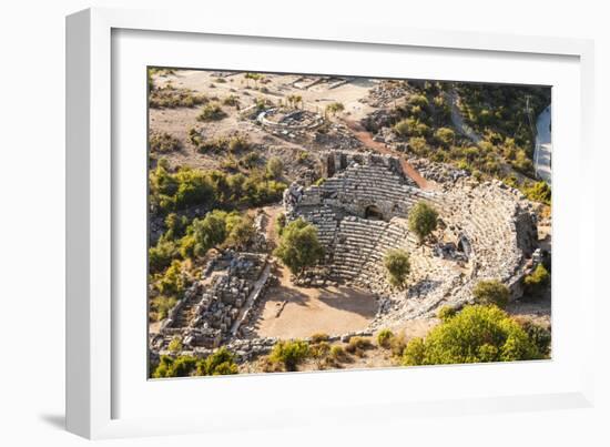 Amphitheatre at the ancient ruins of Kaunos, Dalyan, Anatolia, Turkey Minor, Eurasia-Matthew Williams-Ellis-Framed Photographic Print