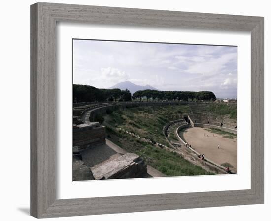 Amphitheatre, Pompeii, Unesco World Heritage Site, Campania, Italy-Christina Gascoigne-Framed Photographic Print