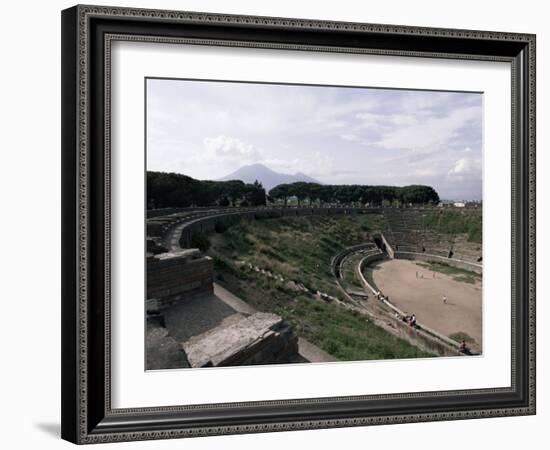 Amphitheatre, Pompeii, Unesco World Heritage Site, Campania, Italy-Christina Gascoigne-Framed Photographic Print