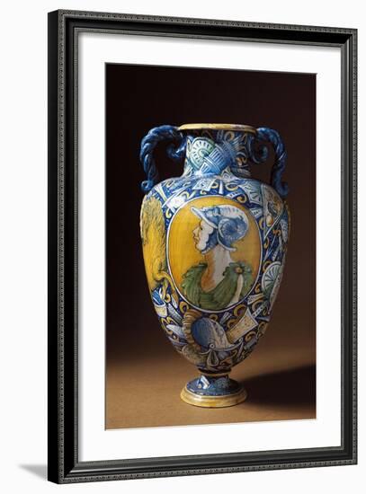 Amphora Decorated with Virile Male Profile, Tuscany, Italy, 16th-17th Century-null-Framed Giclee Print