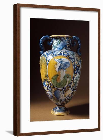 Amphora Decorated with Virile Male Profile, Tuscany, Italy, 16th-17th Century-null-Framed Giclee Print