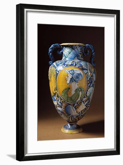 Amphora Decorated with Virile Male Profile, Tuscany, Italy, 16th-17th Century-null-Framed Giclee Print