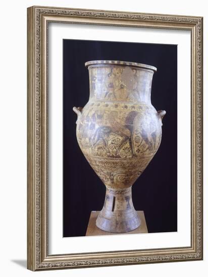 Amphora Depicting Chariot of Apollo, from Milos, Greece, 7th Century BC-null-Framed Giclee Print