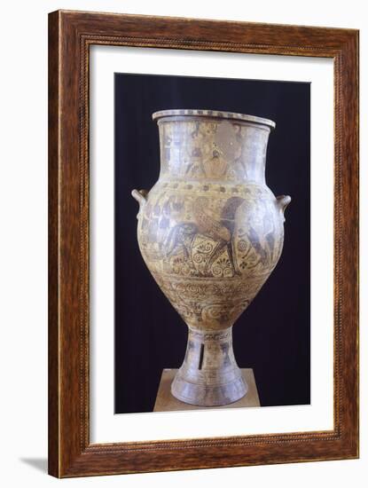 Amphora Depicting Chariot of Apollo, from Milos, Greece, 7th Century BC-null-Framed Giclee Print