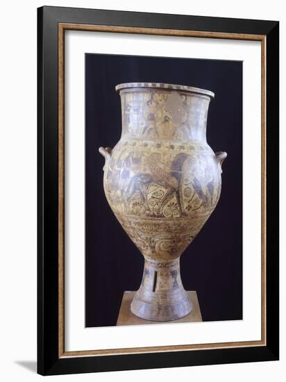 Amphora Depicting Chariot of Apollo, from Milos, Greece, 7th Century BC-null-Framed Giclee Print