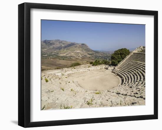 Ampitheatre, Segesta, Sicily, Italy, Europe-Jean Brooks-Framed Photographic Print