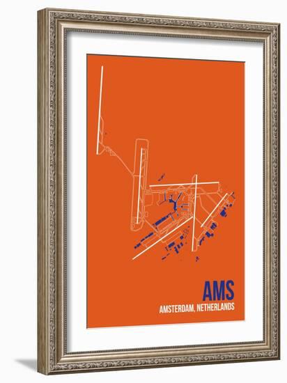 AMS Airport Layout-08 Left-Framed Giclee Print