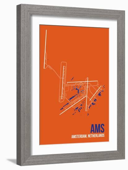 AMS Airport Layout-08 Left-Framed Giclee Print