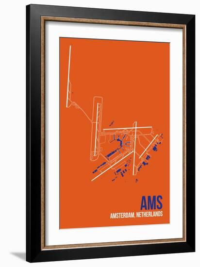 AMS Airport Layout-08 Left-Framed Giclee Print