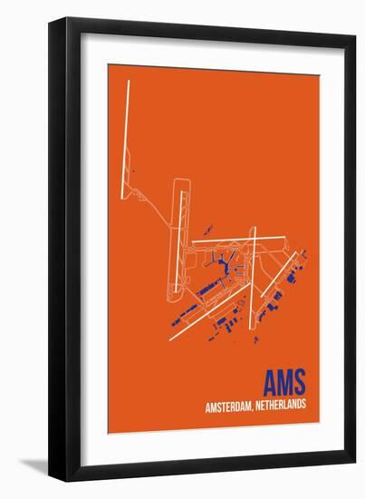 AMS Airport Layout-08 Left-Framed Giclee Print