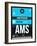 AMS Amsterdam Luggage Tag 1-NaxArt-Framed Art Print