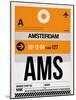 AMS Amsterdam Luggage Tag 2-NaxArt-Mounted Art Print