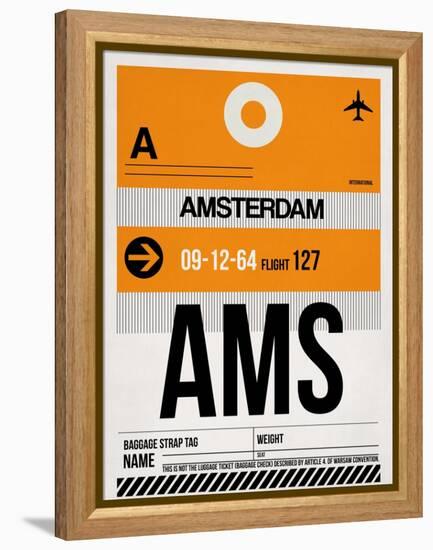 AMS Amsterdam Luggage Tag 2-NaxArt-Framed Stretched Canvas