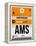 AMS Amsterdam Luggage Tag 2-NaxArt-Framed Stretched Canvas