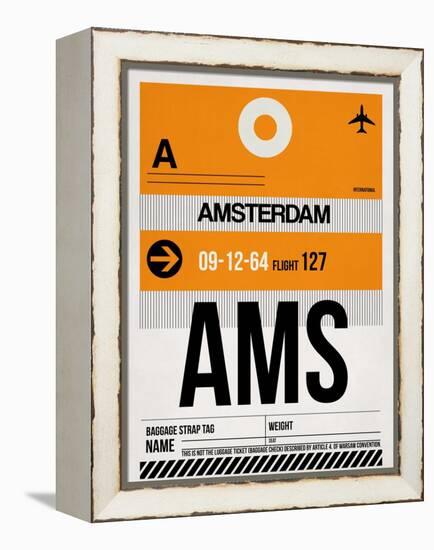 AMS Amsterdam Luggage Tag 2-NaxArt-Framed Stretched Canvas