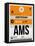 AMS Amsterdam Luggage Tag 2-NaxArt-Framed Stretched Canvas