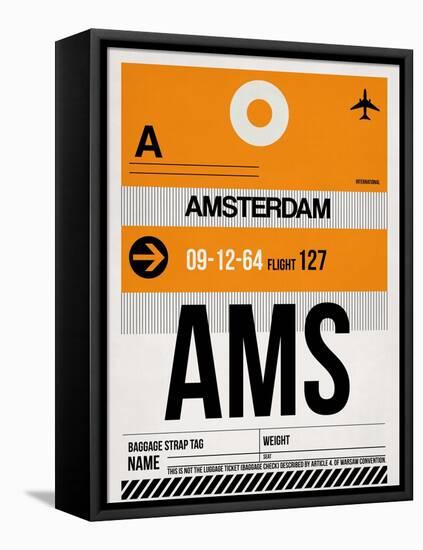 AMS Amsterdam Luggage Tag 2-NaxArt-Framed Stretched Canvas