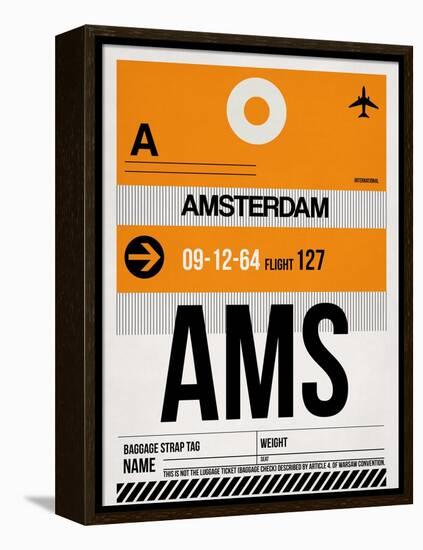AMS Amsterdam Luggage Tag 2-NaxArt-Framed Stretched Canvas