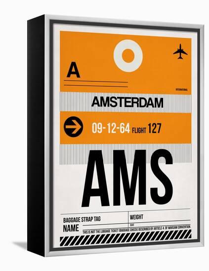 AMS Amsterdam Luggage Tag 2-NaxArt-Framed Stretched Canvas